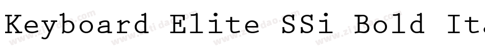 Keyboard Elite SSi Bold Italic字体转换